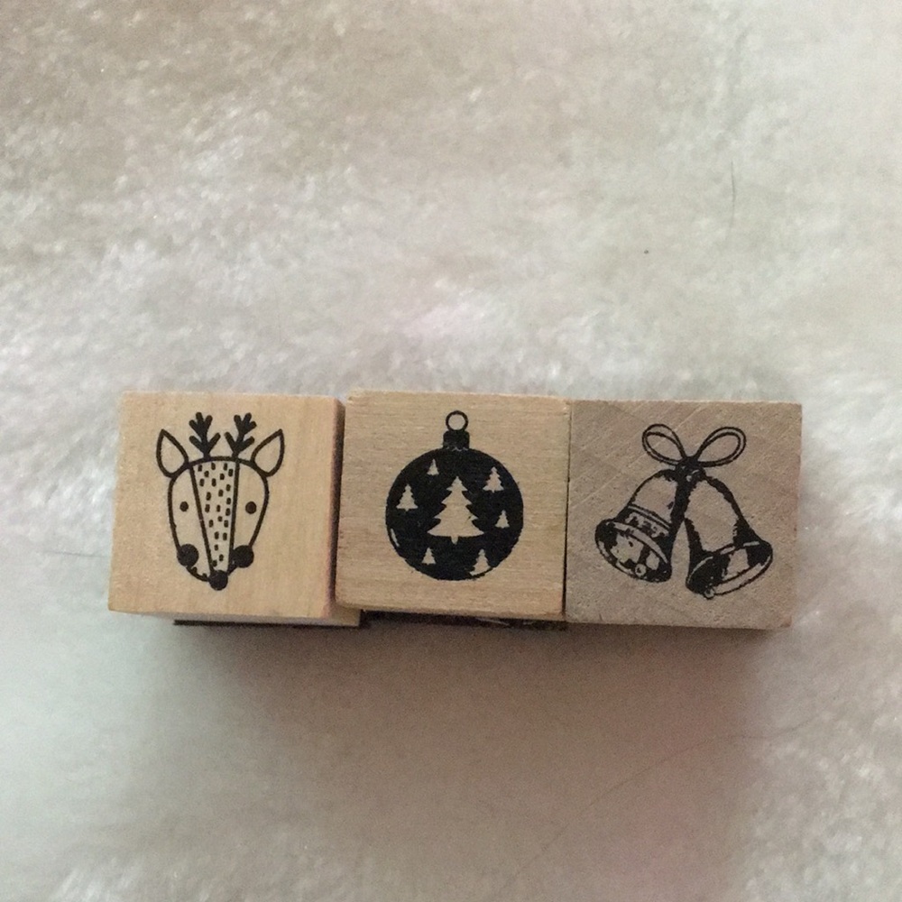 Holiday Themed Wooden Stamps Set